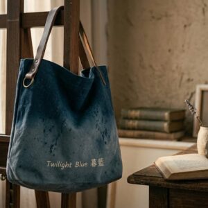 《暮藍》工藝級手染天然礦物顏料畫布包