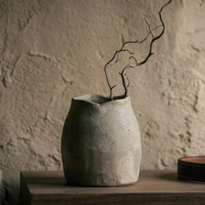 《大地微瑕》霧面粗陶手捏小花器