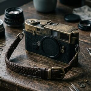 《拾光》手工黃銅熱靴蓋與手腕帶組